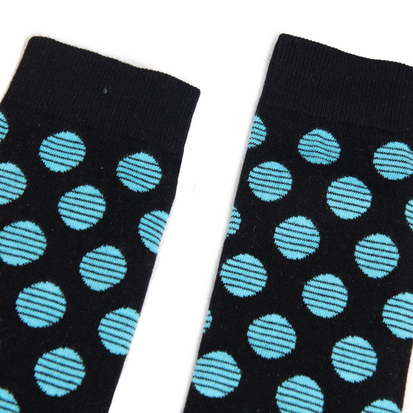 Partisan Socks - Black / Blue Dots