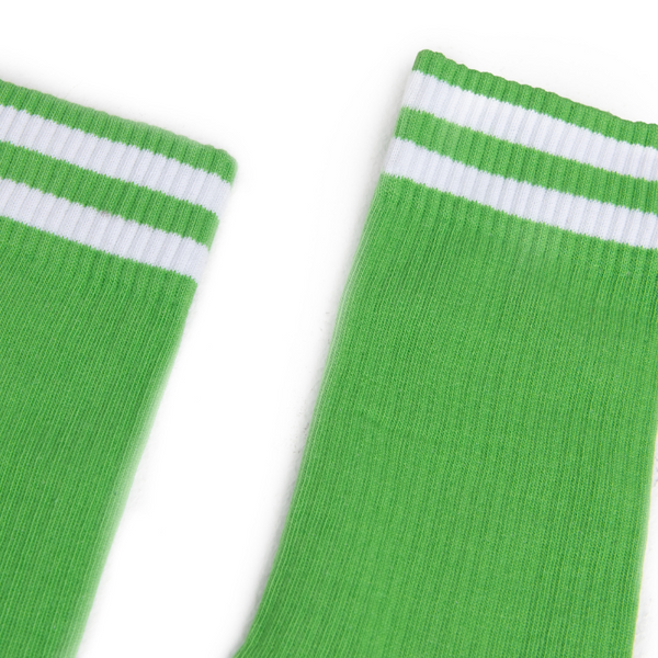 Partisan Socks - Apple Green / White 2 Stripe