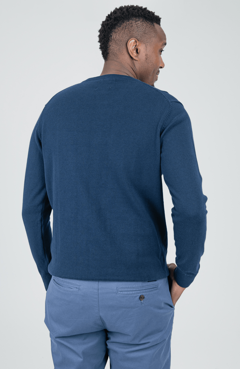 Crew Neck Knit - Navy - view 2
