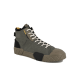 Ace City Shell Chukka Olive Night – front angle view showing quilted diamond outsole and yellow pull tab