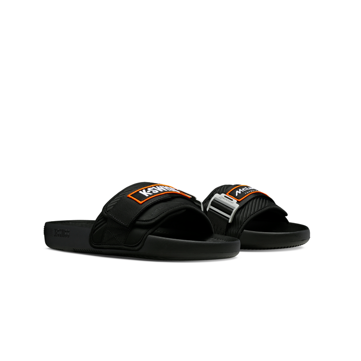 K-Swiss Strap Sandal X McLaren Black Papaya - Pair Front View