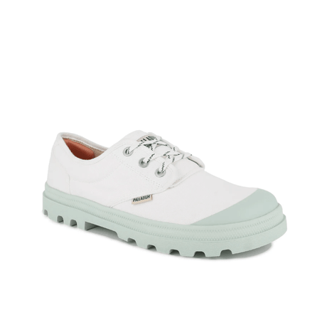 Palladium Dunelite Ox Comfort sneaker in Star White - angled side view showing lining detail