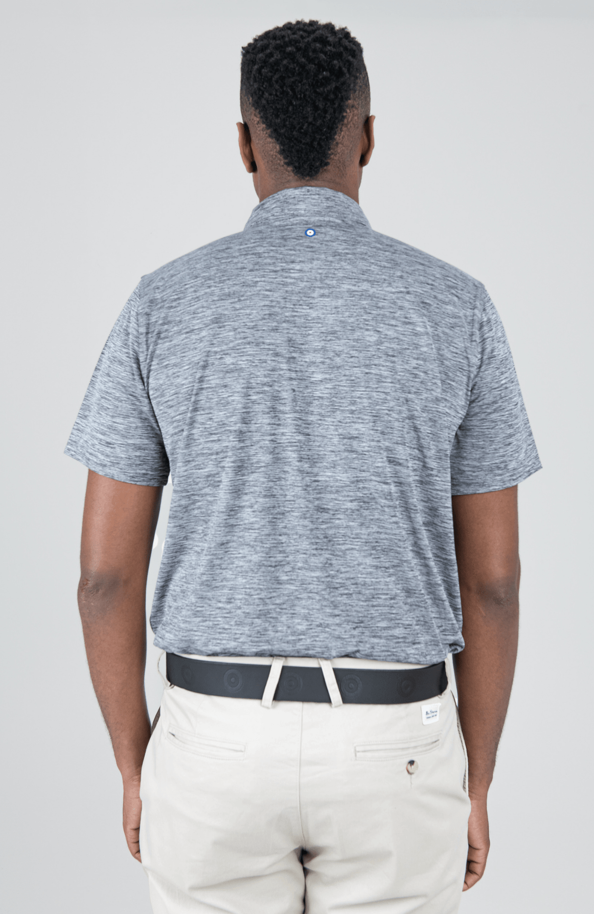 Heather Polo SS Sports Fit - Charcoal
