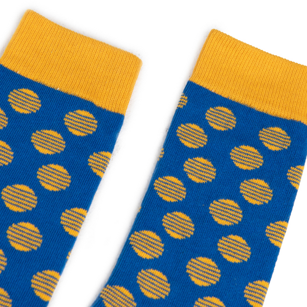 Partisan Socks - Roya Blue / Gold Dots