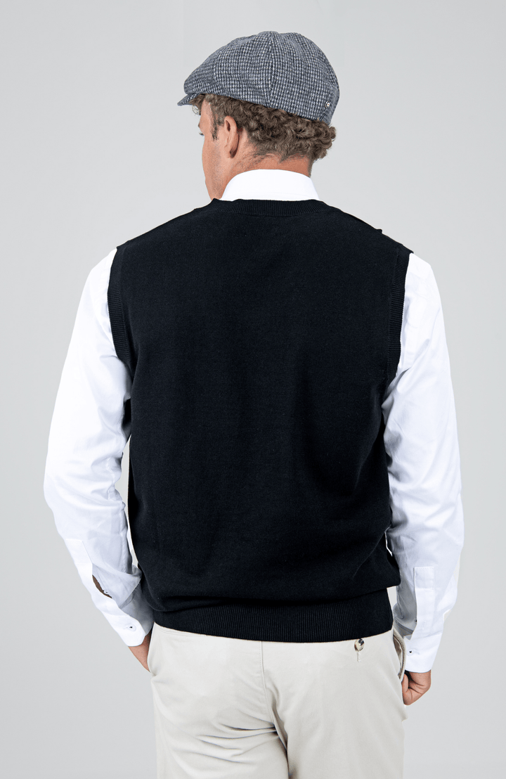 Sleeveless Knit Pullover - Black - view 2