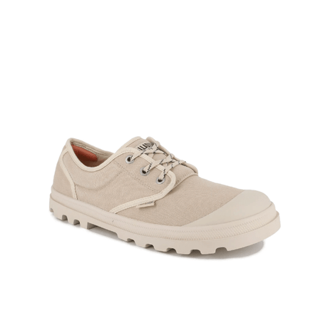Palladium Dunelite Ox Comfort sneaker in Pilat - aPalladium Dunelite Ox Comfort sneaker in Pilat - opposite side view on white backgroundngled side view showing lining detail