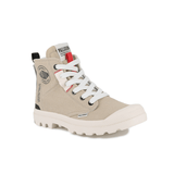 Pampa Hi Urban Taupe Rice boot - front view showing canvas upper and reinforced ankle details