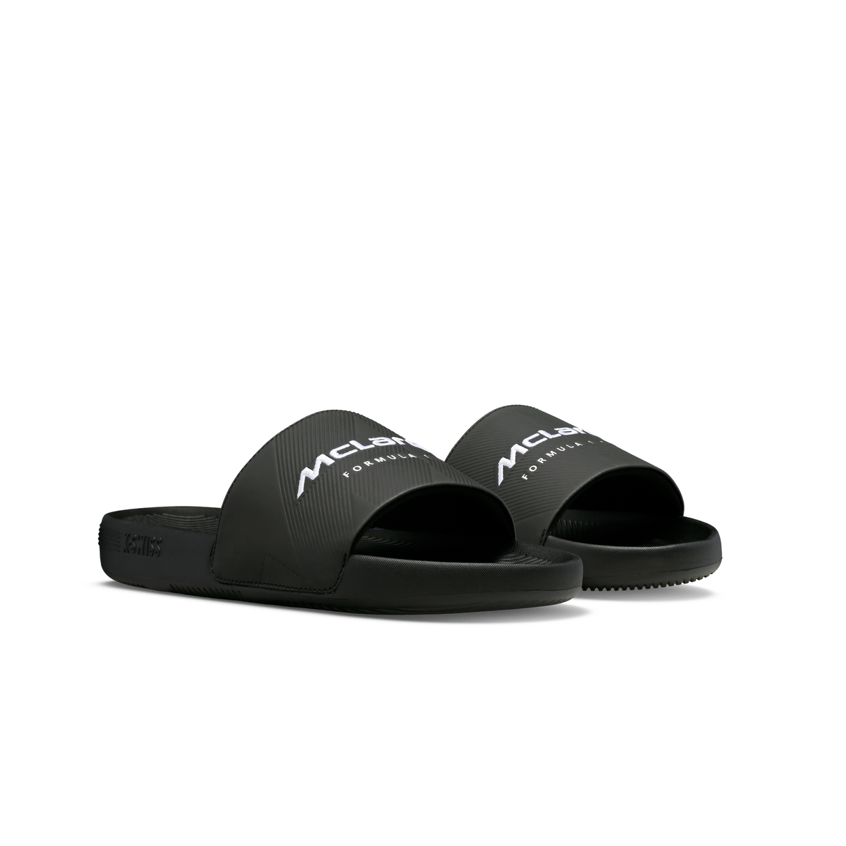K-Swiss x McLaren Black Slide Sandals - Front View Pair | K98717-BLK