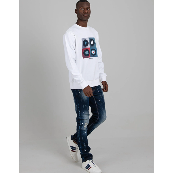 Play Tee Crew Sweater - White