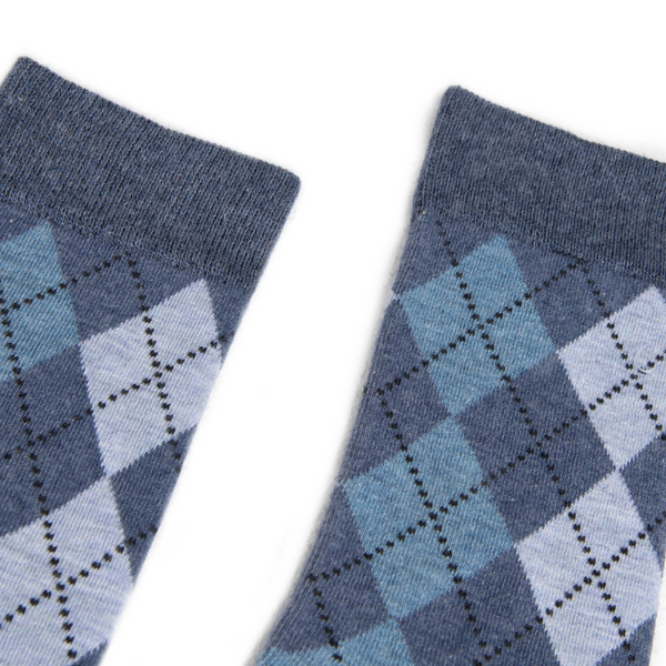 Partisan Socks - Multi Argyle Print - Blues