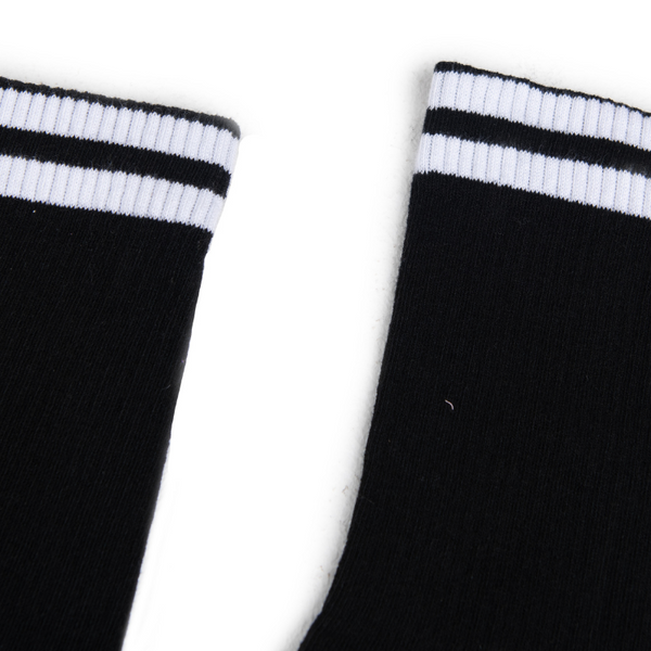 Partisan Socks - Black / White 2 Stripe