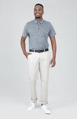 Heather Polo SS Sports Fit - Charcoal