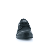 Pampa Oxford Black sneaker - top-down view showing canvas upper and woven laces