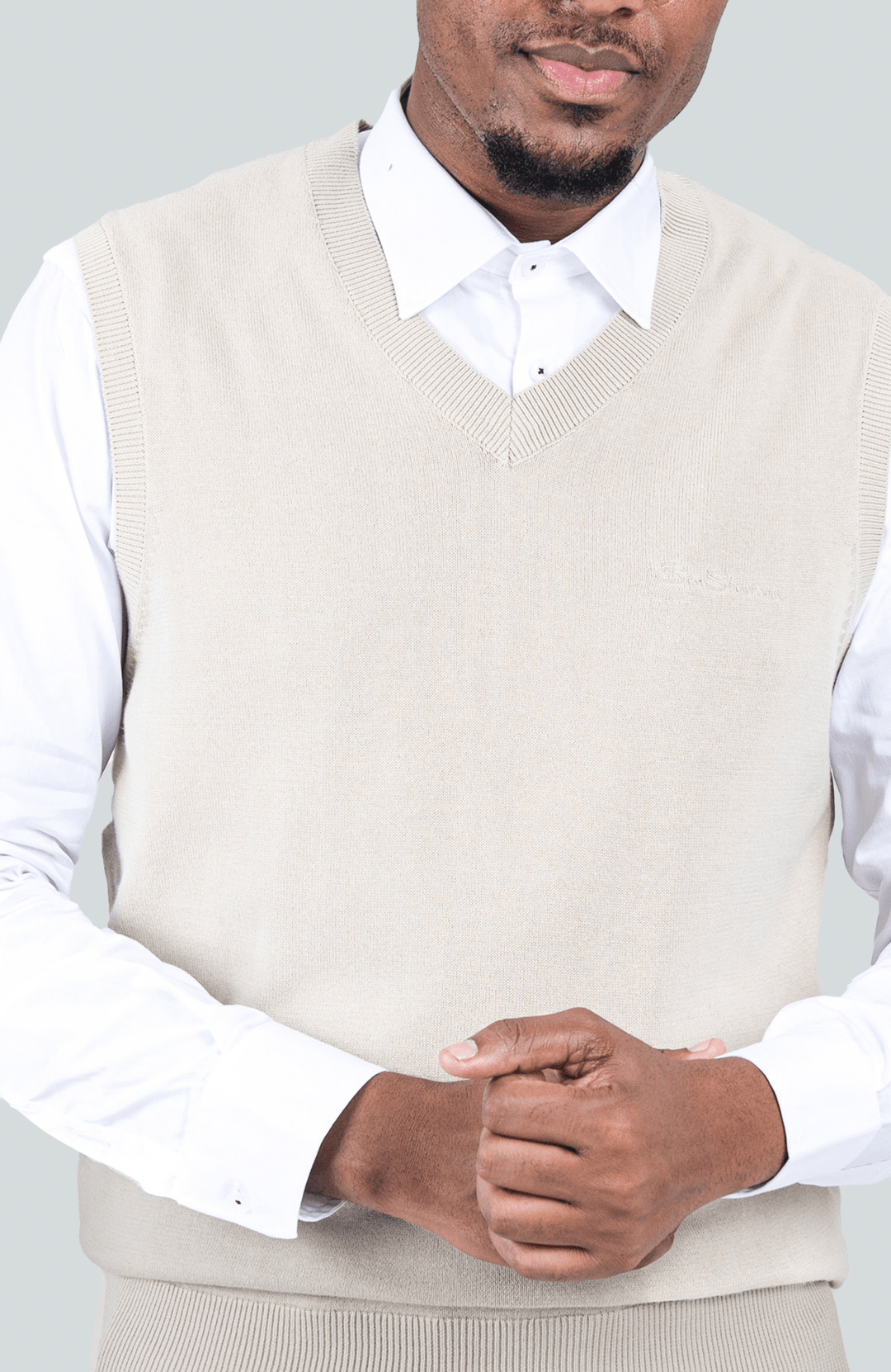Sleeveless Knit Pullover - Sustained Grey - view 3