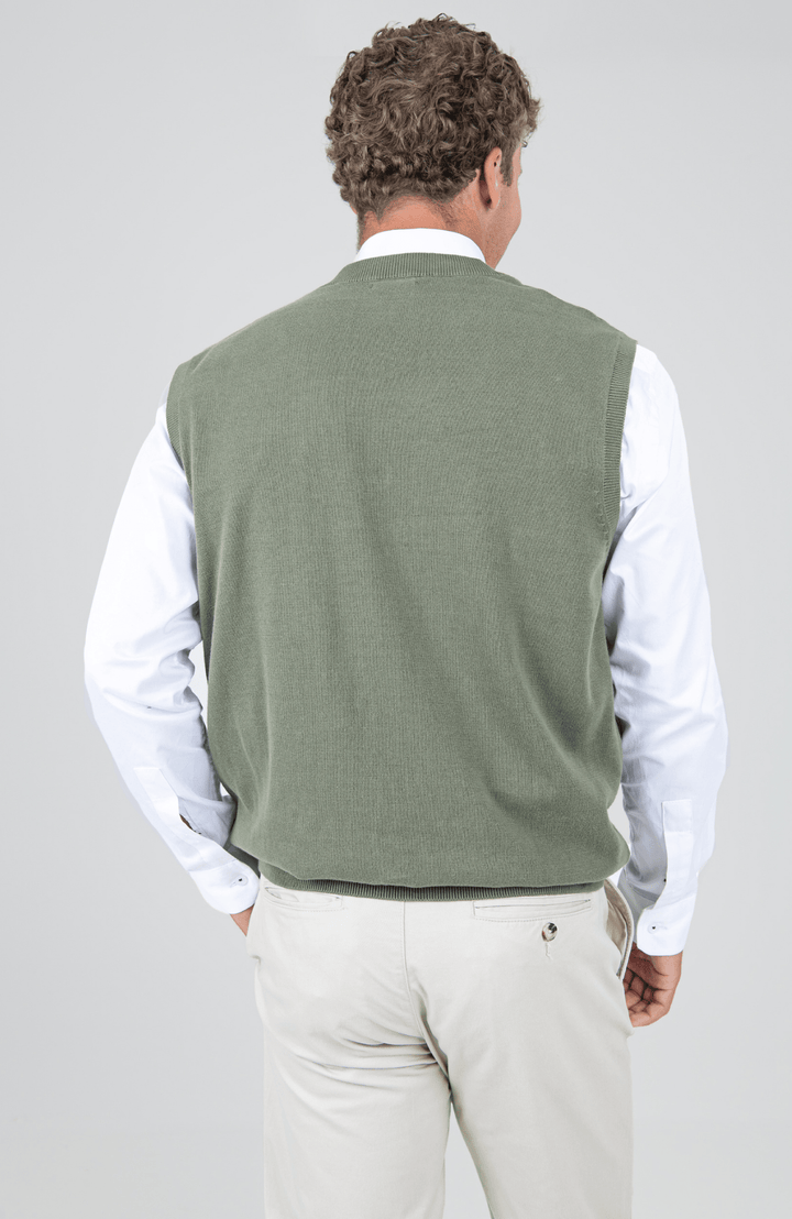 Sleeveless Knit Pullover - Olive Night - view 3