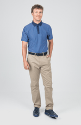 Retro Geo Polo SS Sports Fit - Coral