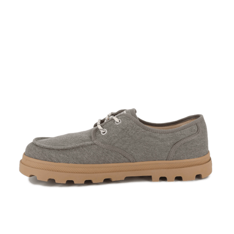 Dunelite Moc Cushion sneaker in Dusky Green - opposite side view highlighting PAMPA lug outsole and canvas upper
