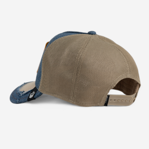 SILKY RABBIT DISTRESSED TRUCKER - DENIM / STONE