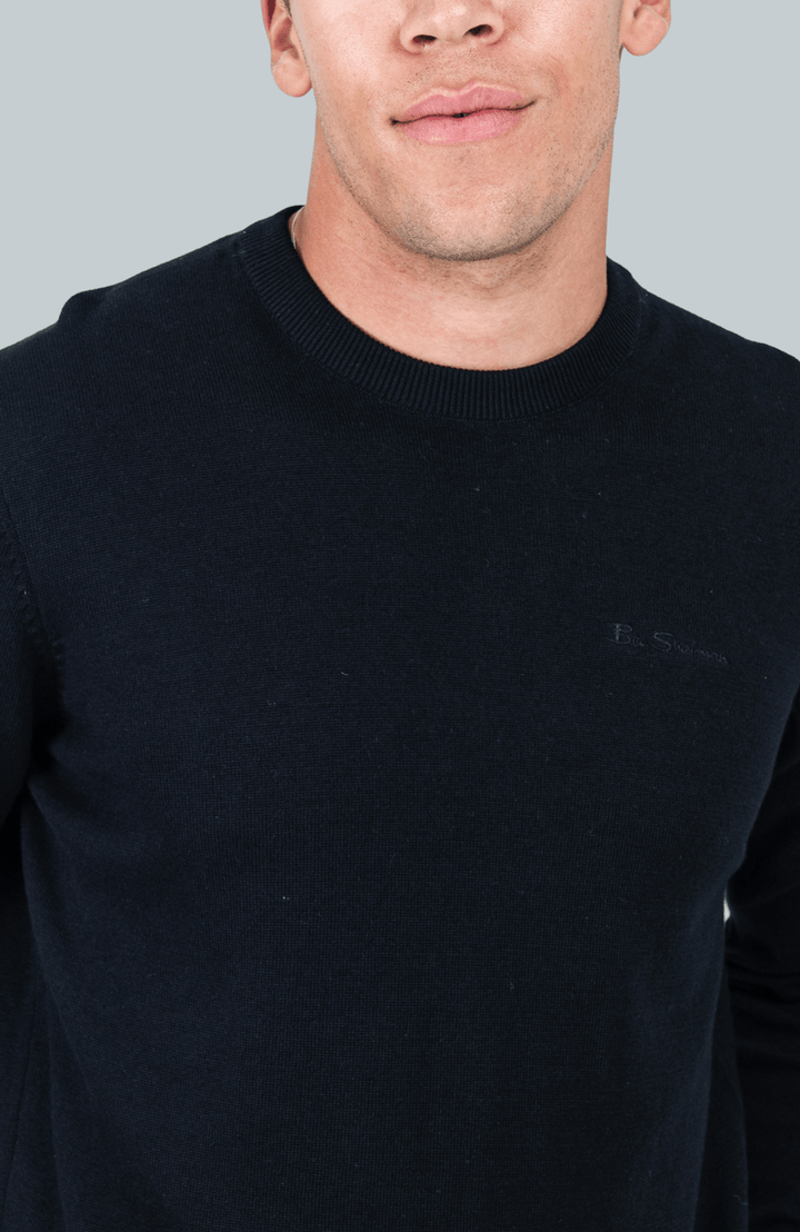 Crew Neck Knit - Black - view 3