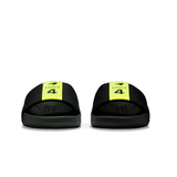 K-Swiss x McLaren Slide Sandals – top view of pair showing Lando Norris Number 4 McLaren branding on Safety Yellow strap