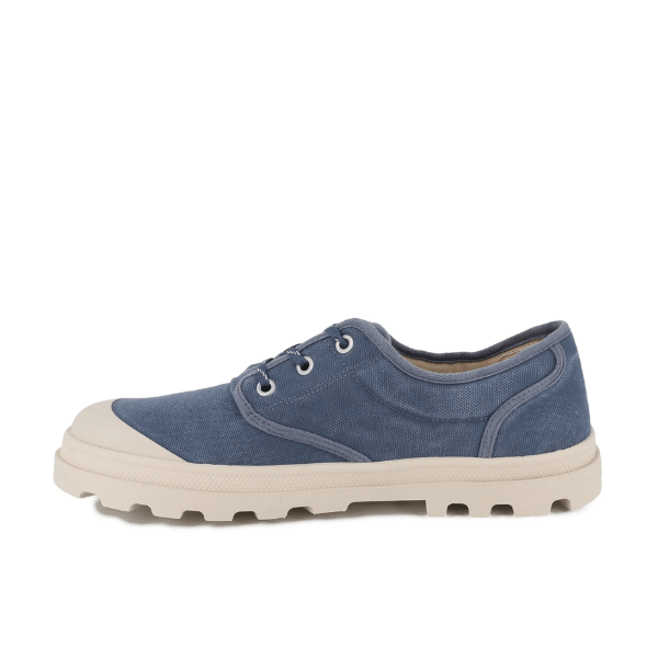 Palladium Dunelite Ox Comfort sneaker in Vintage Indigo - opposite side view on white background