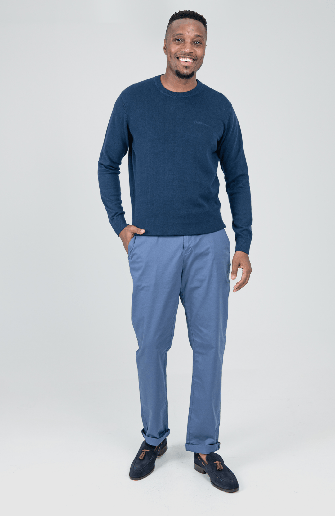 Crew Neck Knit - Navy - view 4