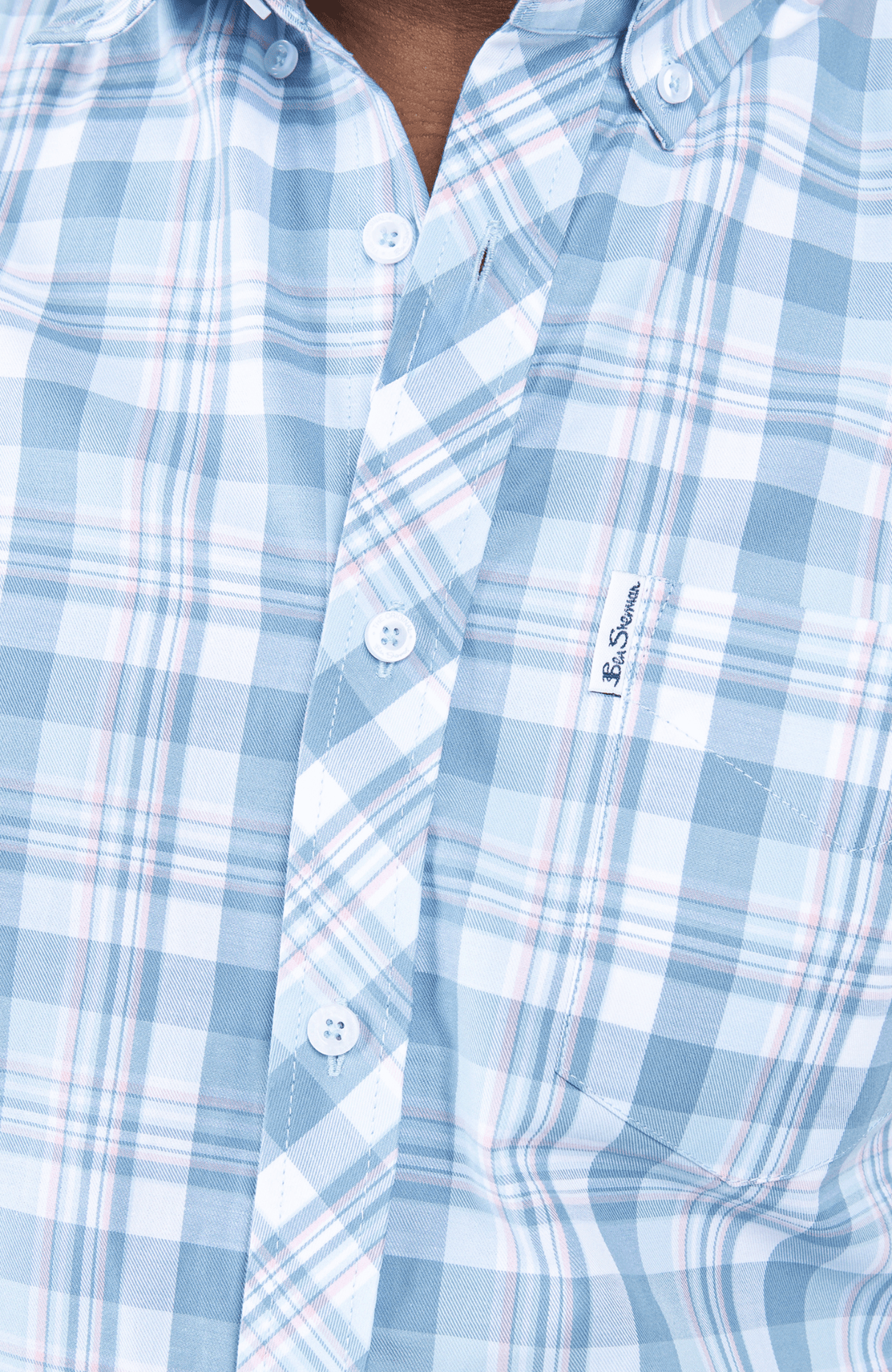 Check Short Sleeve Shirt - Airforce Blue
