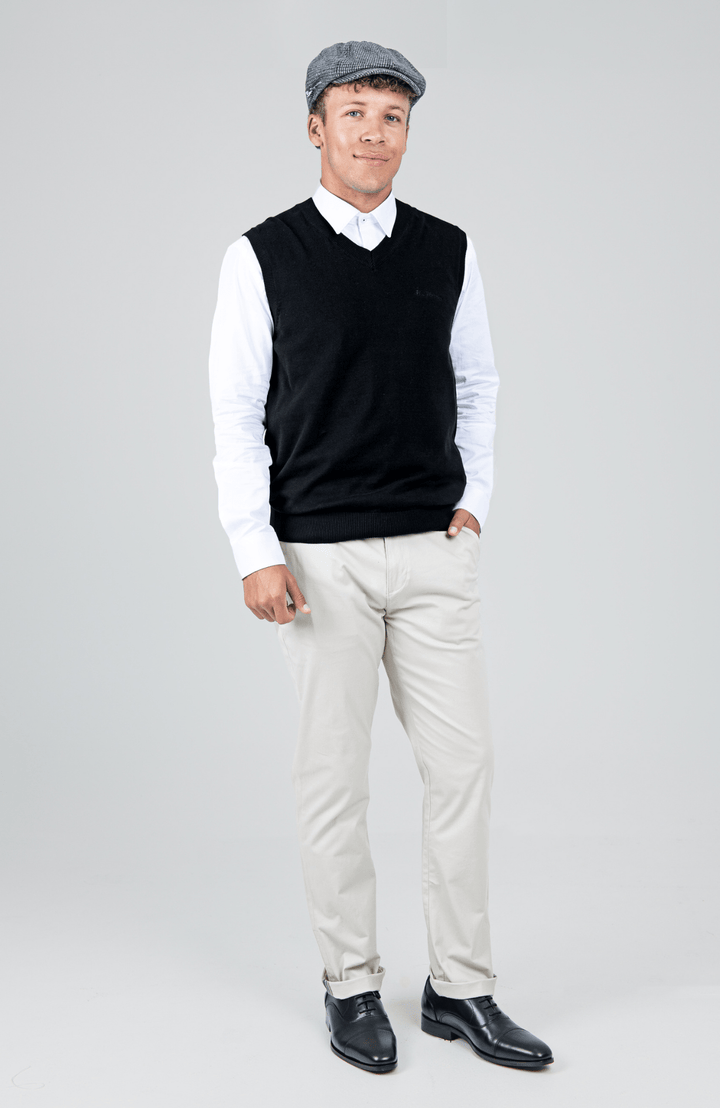 Sleeveless Knit Pullover - Black - view 4