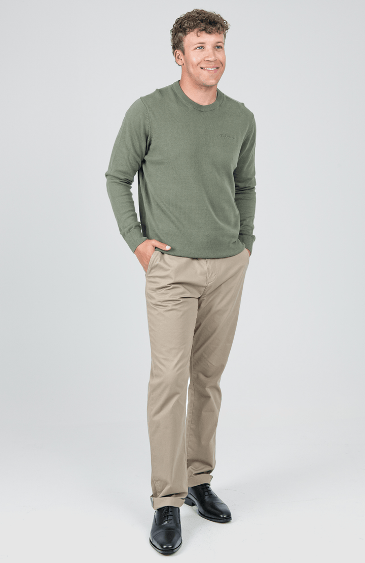 Crew Neck knit - Olive Night