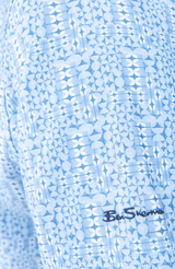 Watercolor Geo Polo SS Sports fit - Light Blue