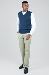 Sleeveless Knit Pullover - Navy
