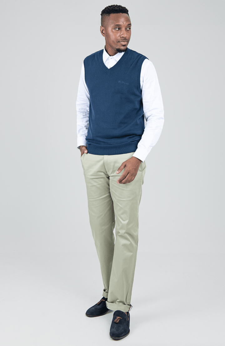 Sleeveless Knit Pullover - Navy - view 4