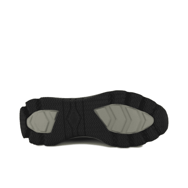 Palladium Thunder Mid sneaker in Vetiver - sole view showing rugged rubber tread pattern