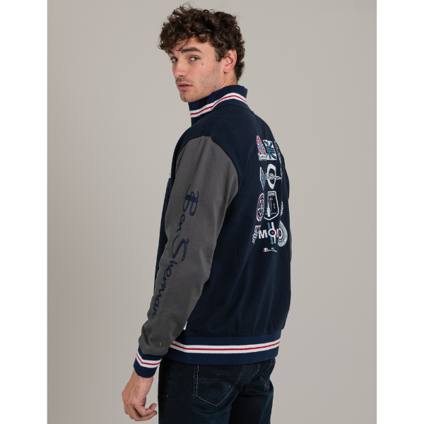 Varsity Bomber Jacket - Navy