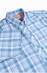 Check Short Sleeve Shirt - Airforce Blue