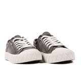 Palladium Palla Ace Washed CVS Metal/Black - overhead pair shot displaying dark canvas upper, lace-up closure and Palladium tongue branding