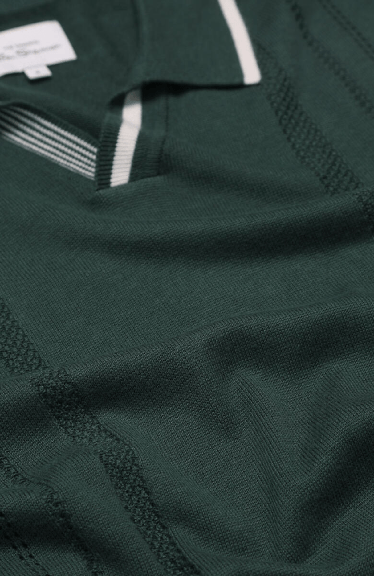 OPEN NECK POLO - GREEN
