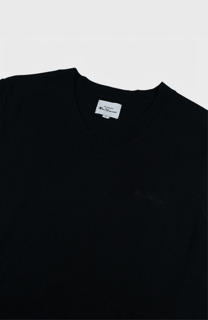 Sleeveless Knit Pullover - Black - view 5