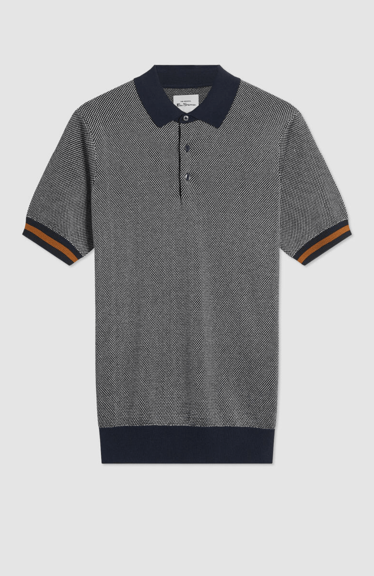 ALL OVER TEXTURED POLO - DARK NAVY