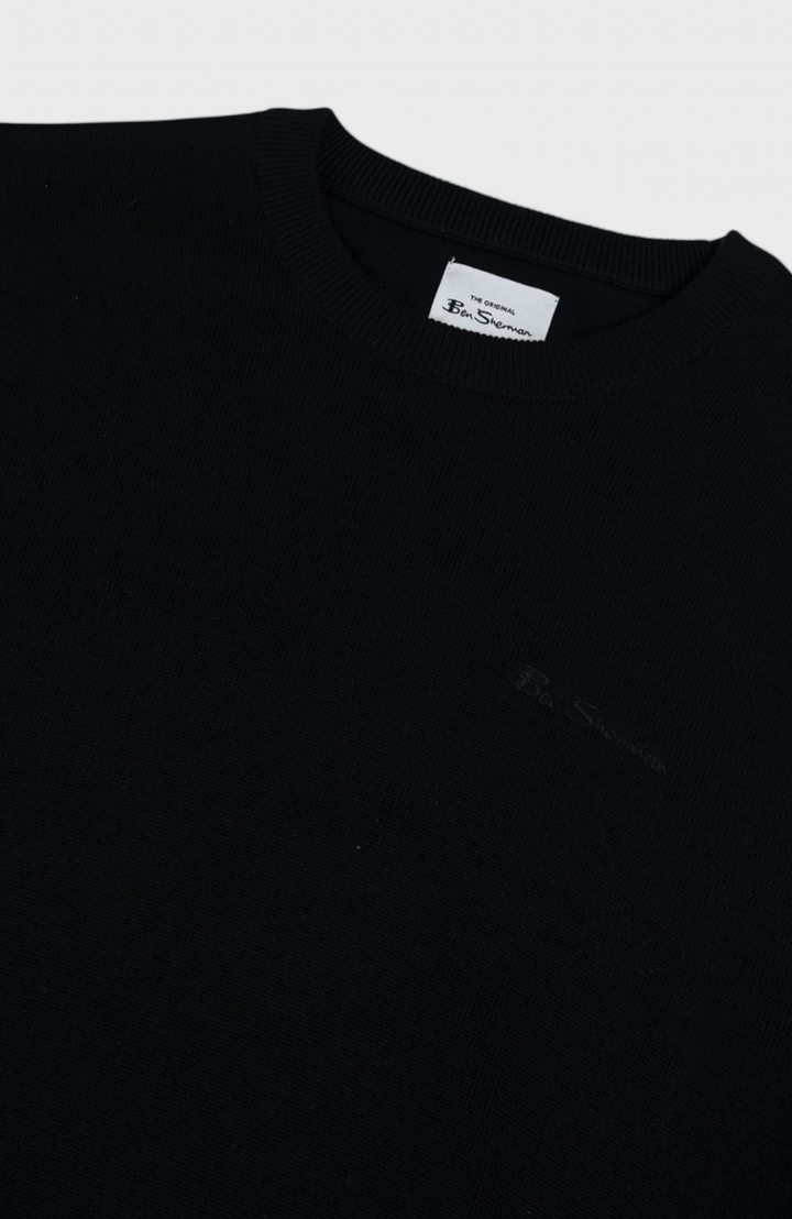 Crew Neck Knit - Black - view 5