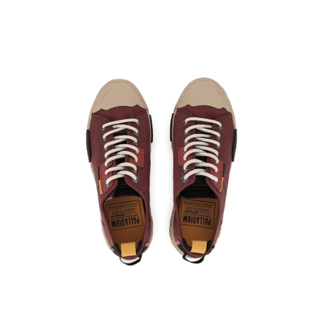 Palladium Ace City Shell in Racoon - overhead pair view showing ripstop upper, Palladium insole branding and low-top profile