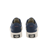 Palladium Palla Ace Washed CVS in Mood Indigo - rear pair view showing PALLADIUM heel tab branding and diamond outsole