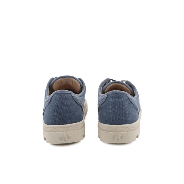 Palladium Dunelite Ox Comfort sneakers in Vintage Indigo - pair back view showing heel tab detail