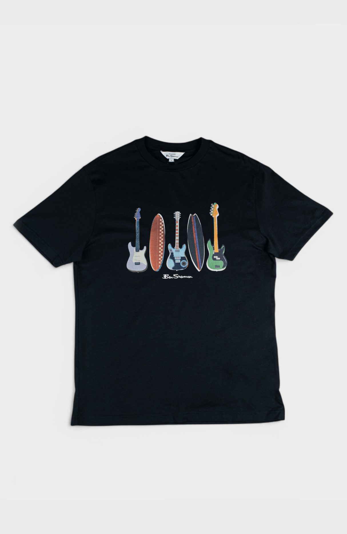Surf and Guitar Tee - Black