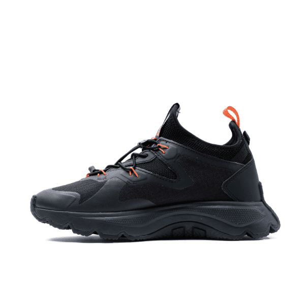 Palladium Thunder Lo sneakers in Black - pair back view showing heel tab detail on white background