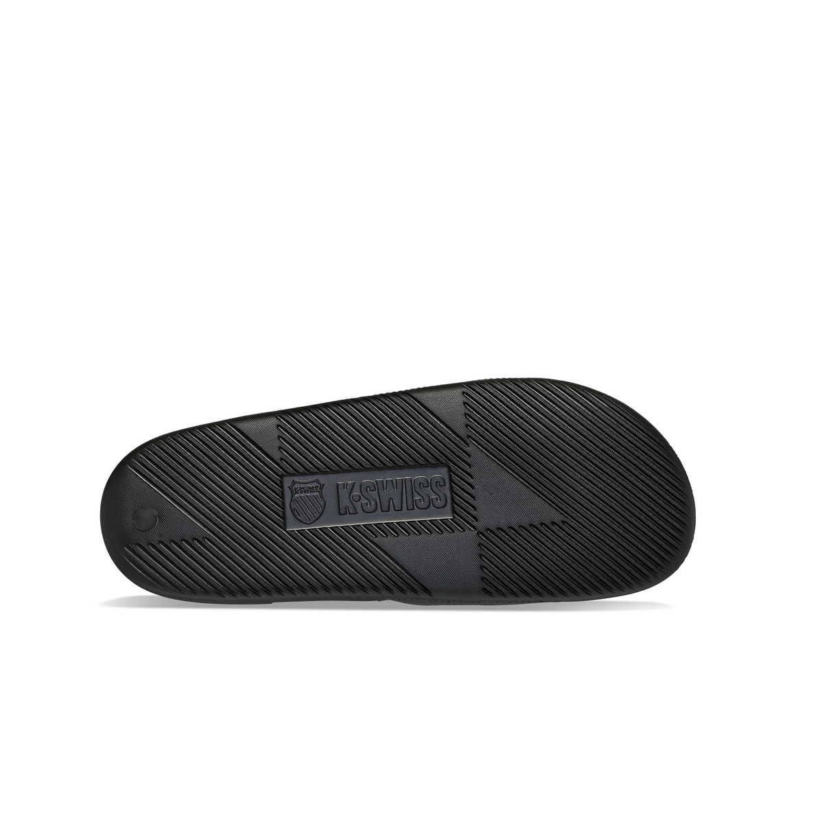 K-Swiss x McLaren Black Slide Sandal - Rubber Outsole Bottom View | K98717-BLK
