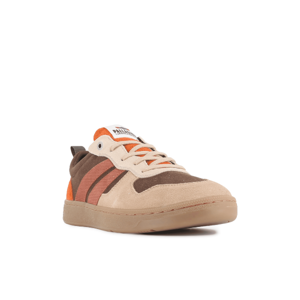 Palladium Pallacup Flame Suede sneaker in Bark Brown – front view