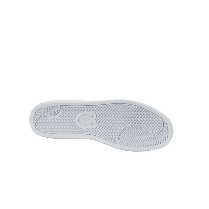 K-Swiss Court Shield II sneaker - outsole view showing durable rubber sole with herringbone tread pattern
