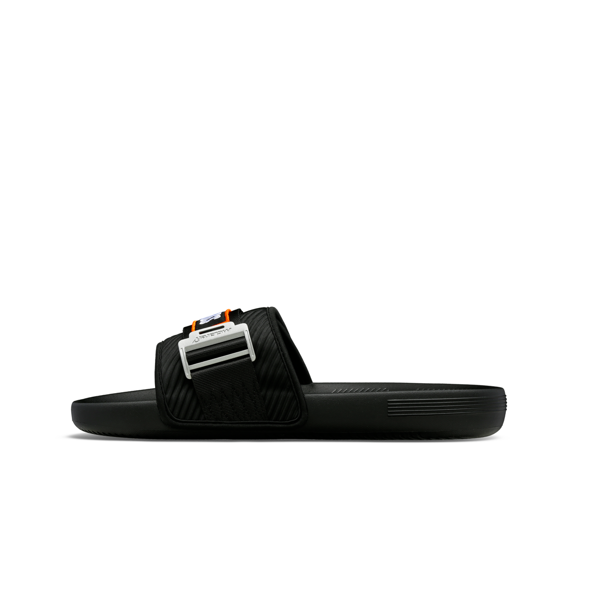 K-Swiss Strap Sandal X McLaren Black Papaya - Side View with Buckle Detail
