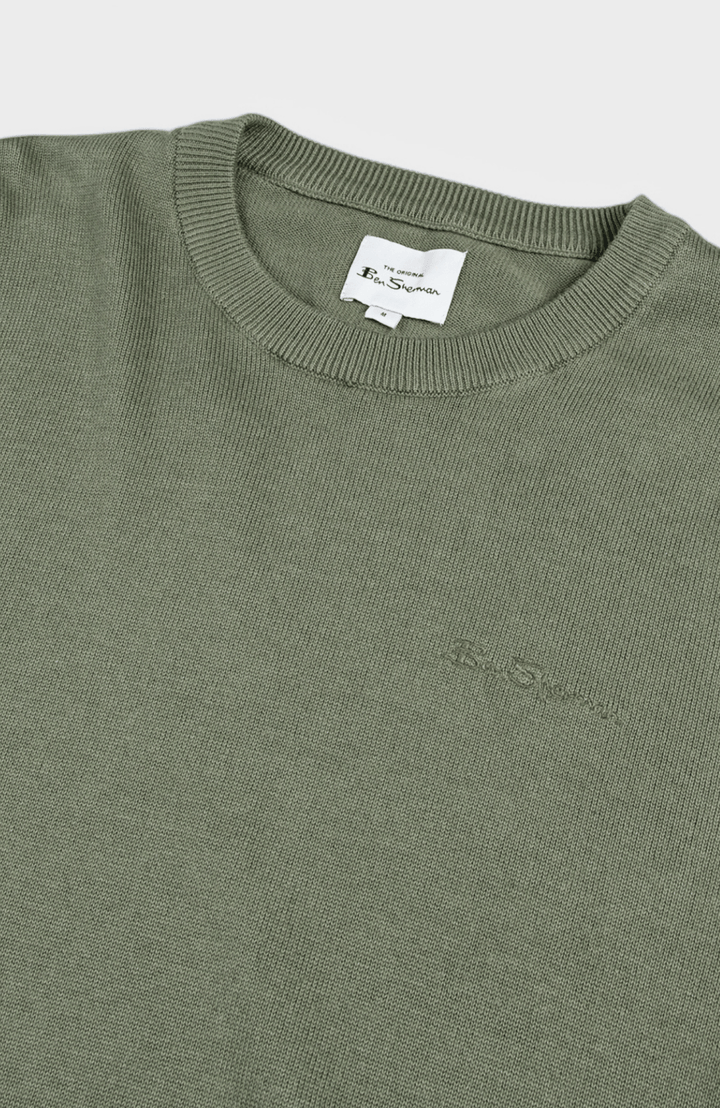 Ben Sherman olive green men’s sweater – smart casual knitwear in South Africa